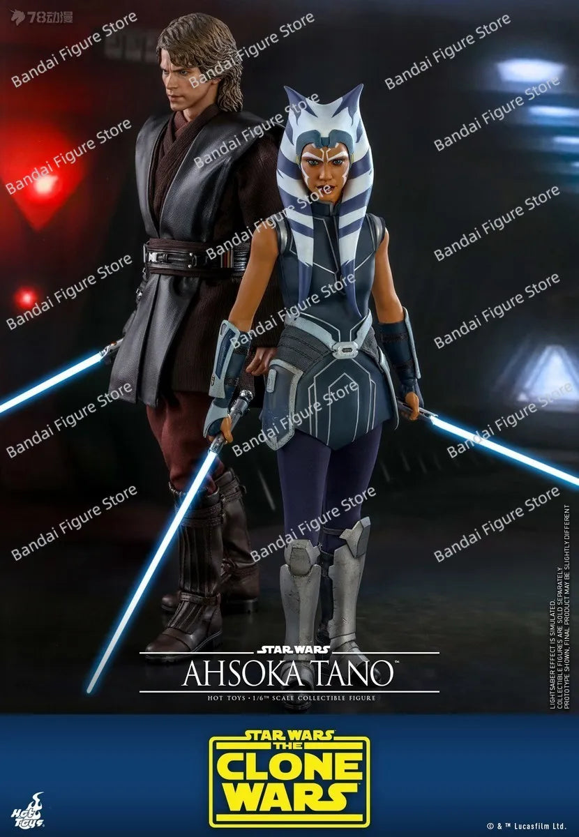 HOTTOYS TMS021 1/6 Ahsoka Tano Movable Female Soldier Star Wars The Clone Wars Original Delicate 12" Full Set Action Figure