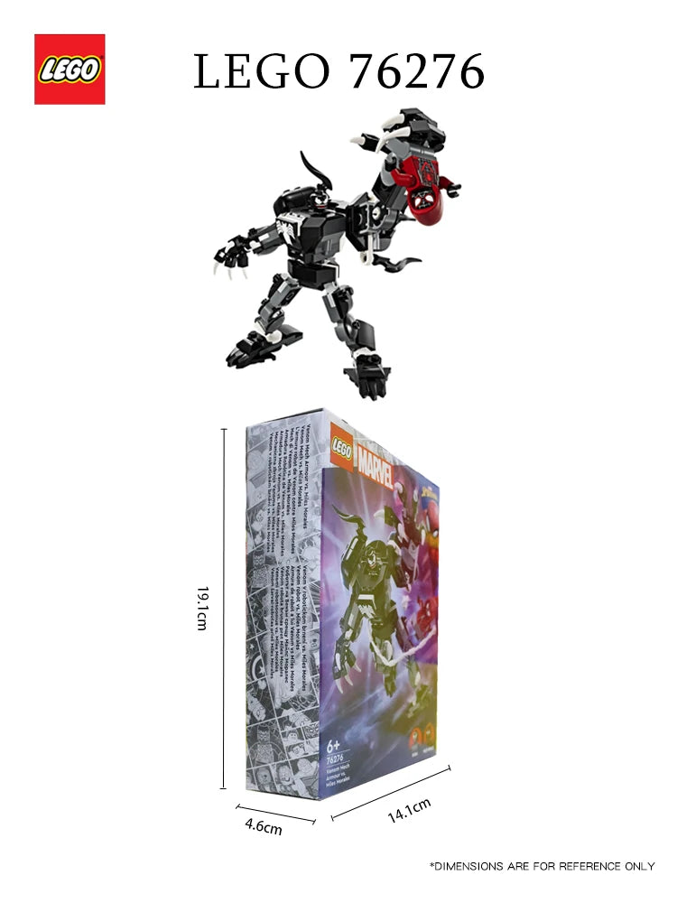 LEGO 76276 Marvel Venom Mech Armor vs. Miles Morales, Posable Action for Kids, Marvel Building Set with Minifigures