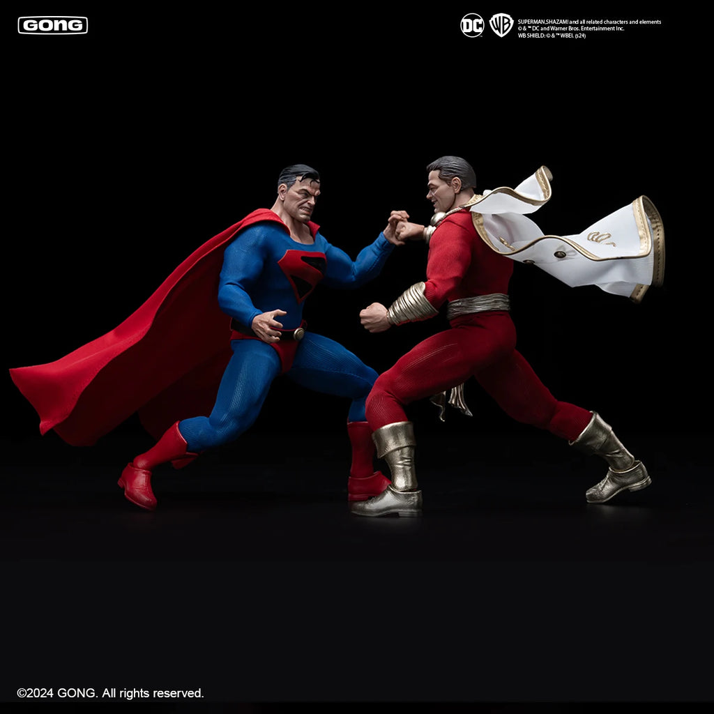 GONG 1/12 Finished Product Movable Figurine Heaven Has Descended Upon Superman Shazam Anime Toys Model Festival Gift for Boys