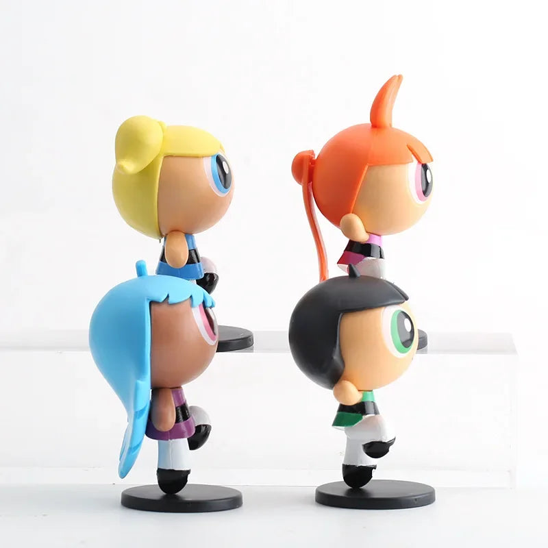 4 teile/satz Die Powerpuff Girls Blossom Blasen Butterblume modell Anime Action Figure Spielzeug 10CM