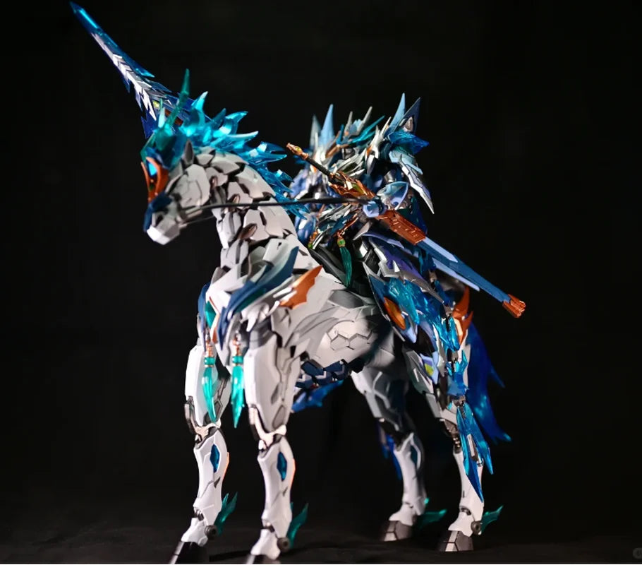 In Stock Motor Nuclear Mnp-Xh05 Zhaoyun Assembling Alloy Skeleton Mecha Tianyouxing Longdanhujiang With Horse Movable Model Toy