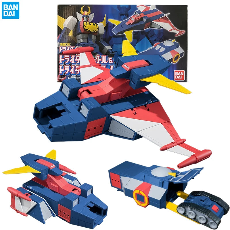 Bandai Trider G7 Action Figures New Trider Jet Set Invincible Robo Trider G7 Anime Toys Assembled Model Kit Original Box