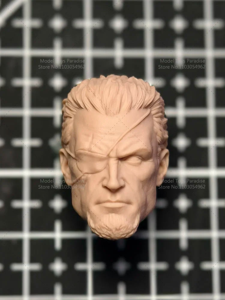 Unbemalter DIY 1/12 Men Soldier Anime Deathstroke White Model Head Antihero Wilson Head Sculpt passend für 6-Zoll-Actionfigurenkörper