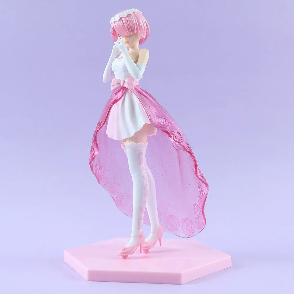 Anime Rem Figur Brautkleid Kristallkleid Anziehfigur RE: Zero-Starting Life in Another World Modell Spielzeug Actionfigur