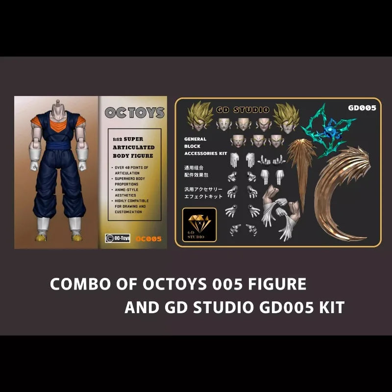 OCToys 1/12 Scale OC004 OC005 OC006 007 Set Dragon Ball Vegito Action Figure Collectible Gift