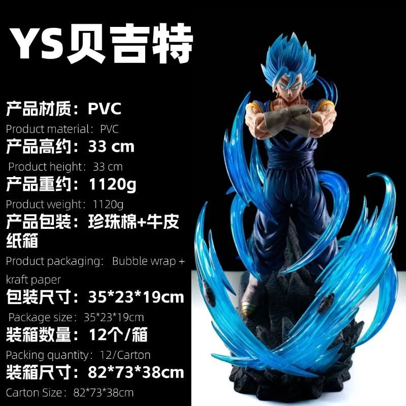 Anime Dragon Ball Z Vegetto Super Saiyan Blue Figure Gk Model Statue Collectable Ornaments Combat Action Figurine Boy Toy Gifts