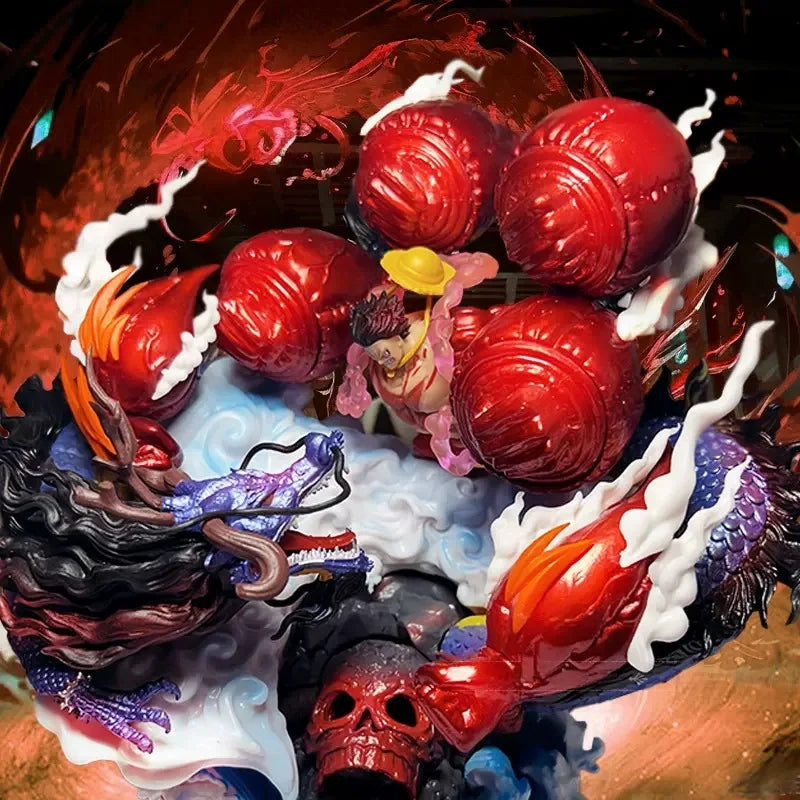 Gk And The Kingdom Fight Four Levels Luffy Vs Kaido Action Figure Statue Scene Collection Model Toy Ornament Anime Character