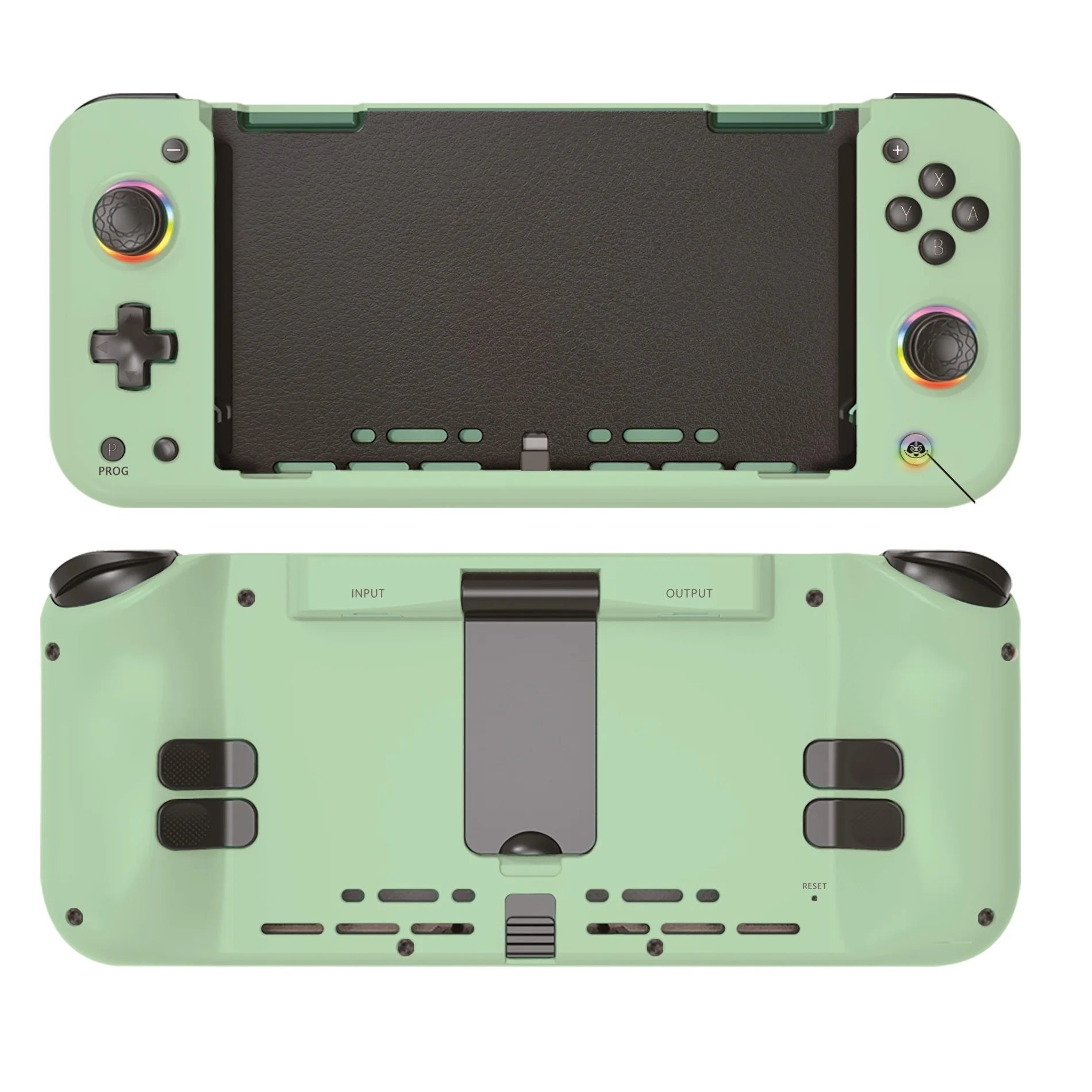 for SwitchOLED with host bracket PD fast charge function vibration 6-axis continuous emitting Hall rocker RGB wired handle