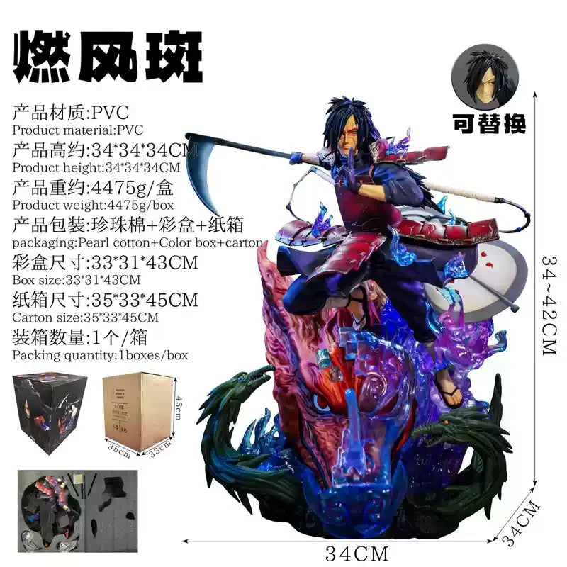 Statue Brother Jt Uchiha Madara Figure Full Fuel Injection Cartoon Animation Figurine Ornaments Acgn Model Gift