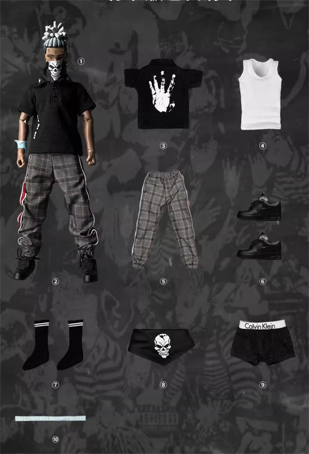 3ATOYS 1/6 GOON Fashion Modern Design Baseball Boys Rapper Dressing Suit With Body Standard Version 12" Action Figure Collect