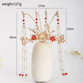 Chinesisches Kleid Krone Kopfschmuck auspicious Wunsch Stil Blume Phoenix Design Quaste ZEHN
