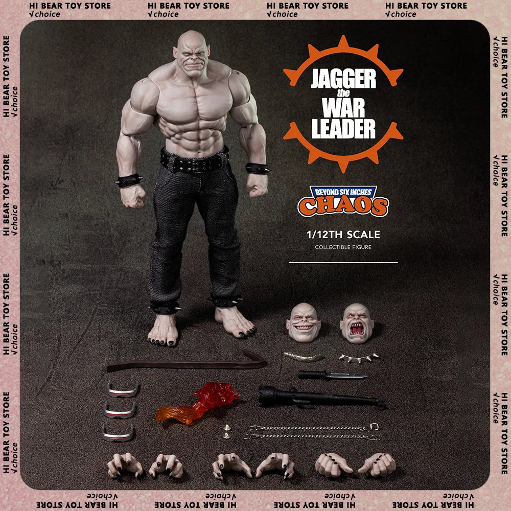 Jagger The War Leader Action Figure Chaos Beyond Six Inches 1/12th  Scale Coloectible Figure Colletion Statue Decoration Gifts