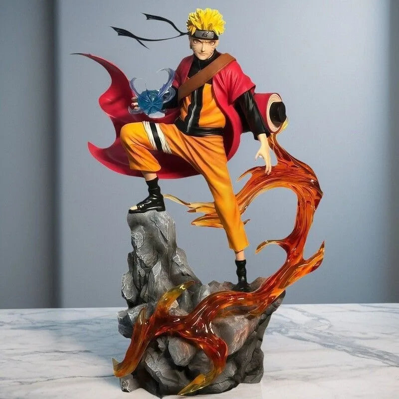 In Stock 25cm Anime Peripherals Figure Uzumaki Naruto Uchiha Sasuke Anime Model Pvc Desktop Ornament Decorations Children Toys