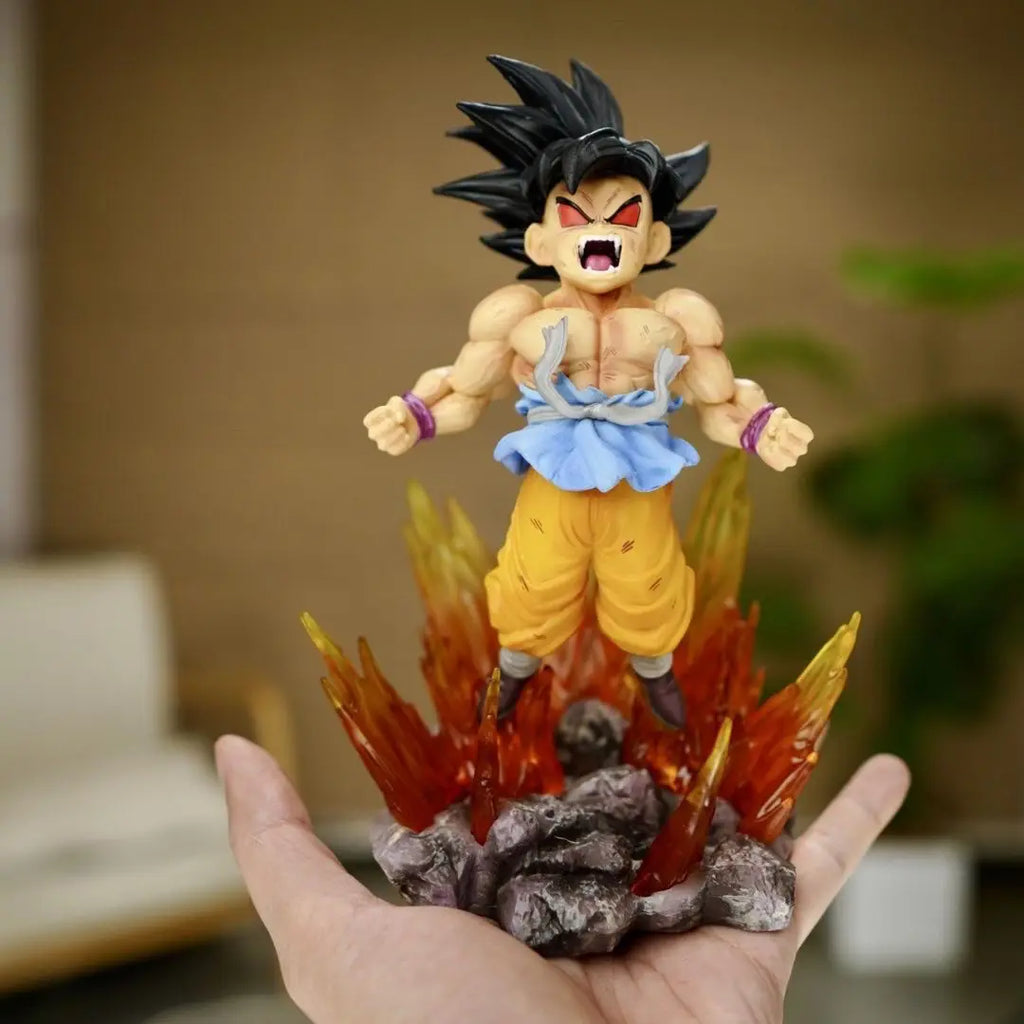 19CM Аниме Dragon Ball Son Goku Фигура Червени очи Модел Кукла Dragon Ball Играчка Екшън Фигурка PVC Седнало Положение Earth Dragon Ball