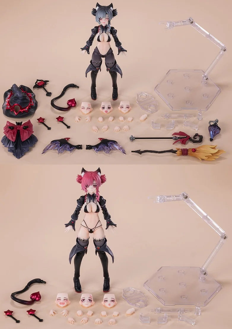 In Stock 1/12 Witch Trainee Hoshikawa Neko Action Figure Mecha Girl Movable Doll Model Collection Statue Model Ornament Toy Gift
