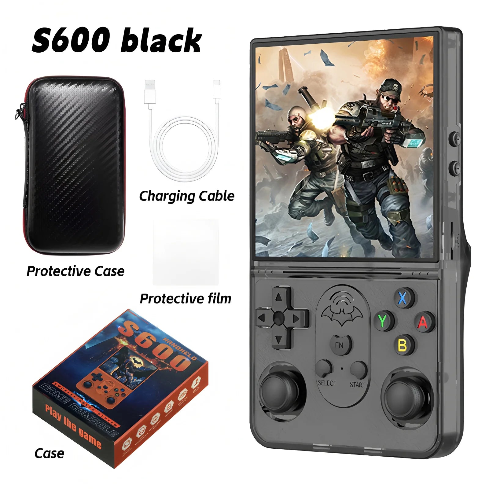 Open Source S600 Retro Handheld Video Game Console  Linux System 4.0 Inch IPS Screen Portable Game Player 18000+ Games Gift
