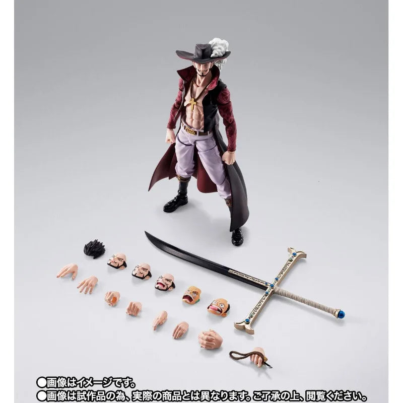 Bandai Genuine SHF ONE PIECE DRACULE MIHAWK -HAWKEYE- Anime Action Figure Collectible Finished Model Toys Ornament Gift Children