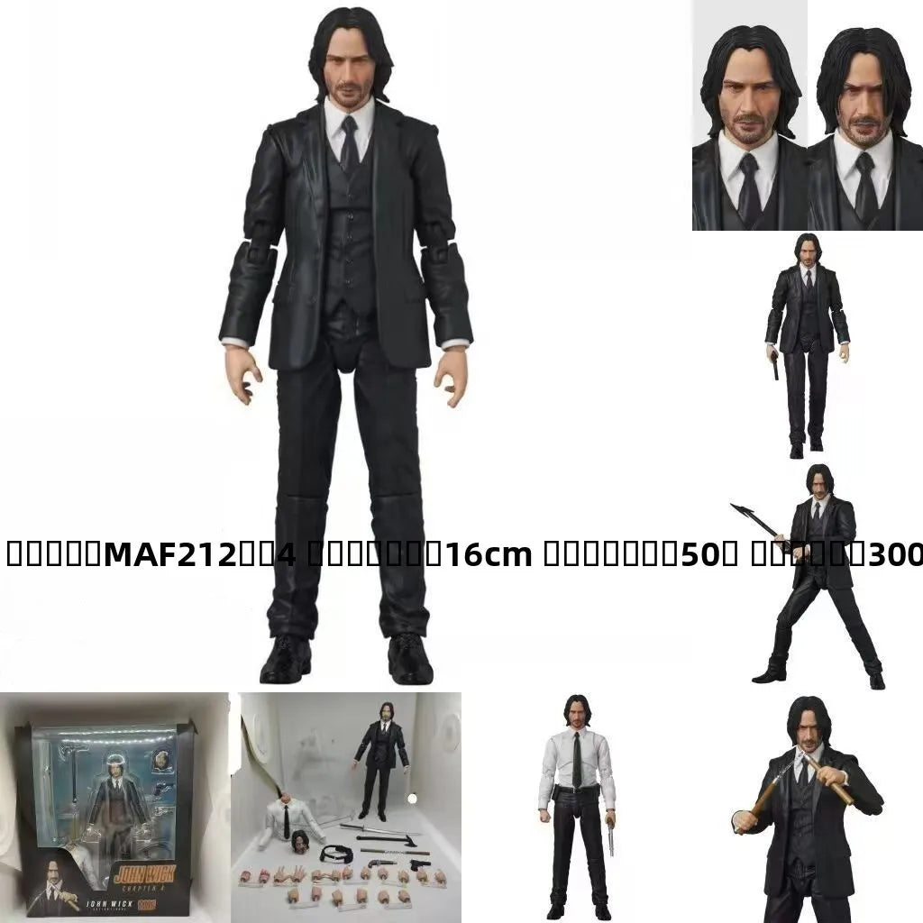 Mex22 John Wi Action Figure Collectible Model Toy with Stand Rapid Killing 4 Version Joint Mobile American Anime PVC Mat...