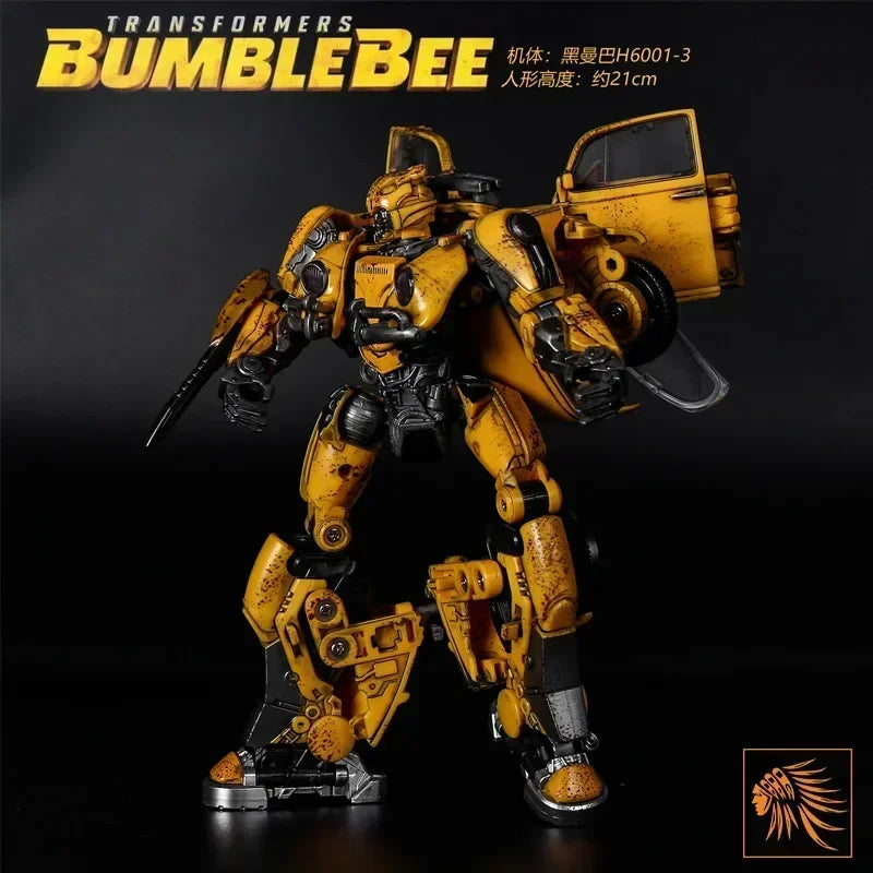 Bumblebee 21cm Action Figures Model Ransforming Beetle Battle Damage Transformers Repainted Version Robot Toys Gift