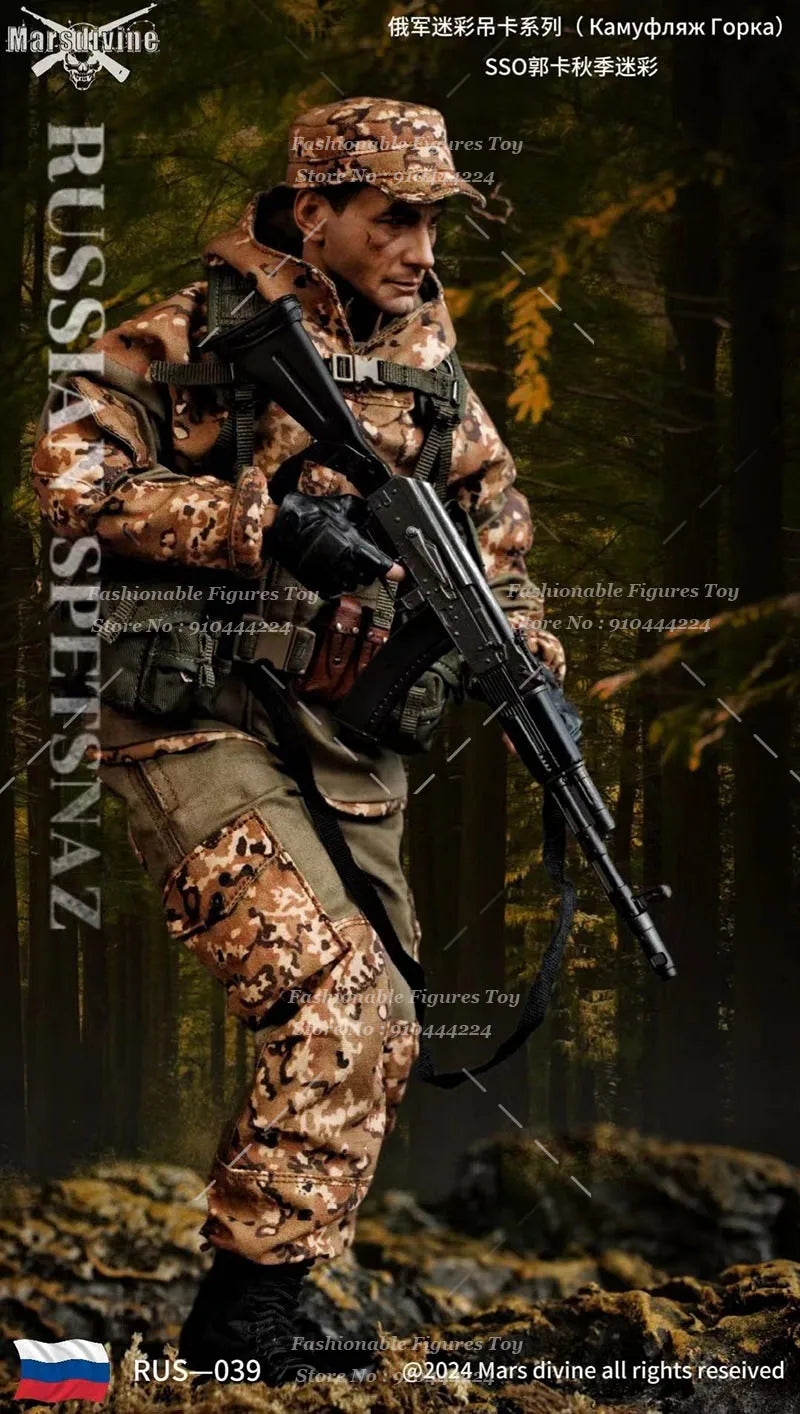 Mars Divine 1/6 Men Soldier Russian Army Combat Uniform Set ‌SSO Special Force Camouflage Clothes Fit 12Inch Action Figure Body