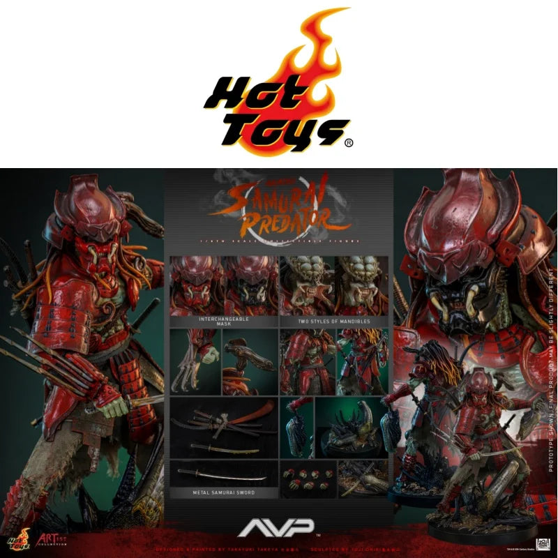 In Stock Original HOTTOYS HT 1/6 AC06《Alien Vs Predator》Samurai Predator Action Figures Collectable Model Surprise Toy Gift