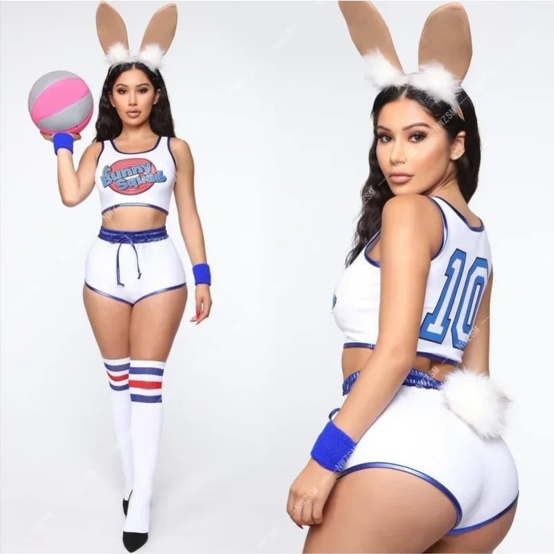 Space Lola Bunny Rabbit Cosplay Kostüm Kaninchen Bunny Jam Kostüme Frauen Mädchen Halloween Party Kleidung Karnevalsanzug