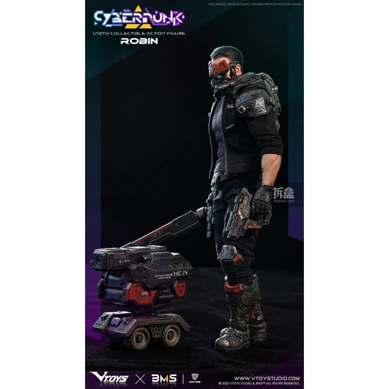 VTOYS Original 1/12 Finished Movable Doll Series Cyberpunk Robin Anime Action Figure Model Toys Collectible Gifts for Friend