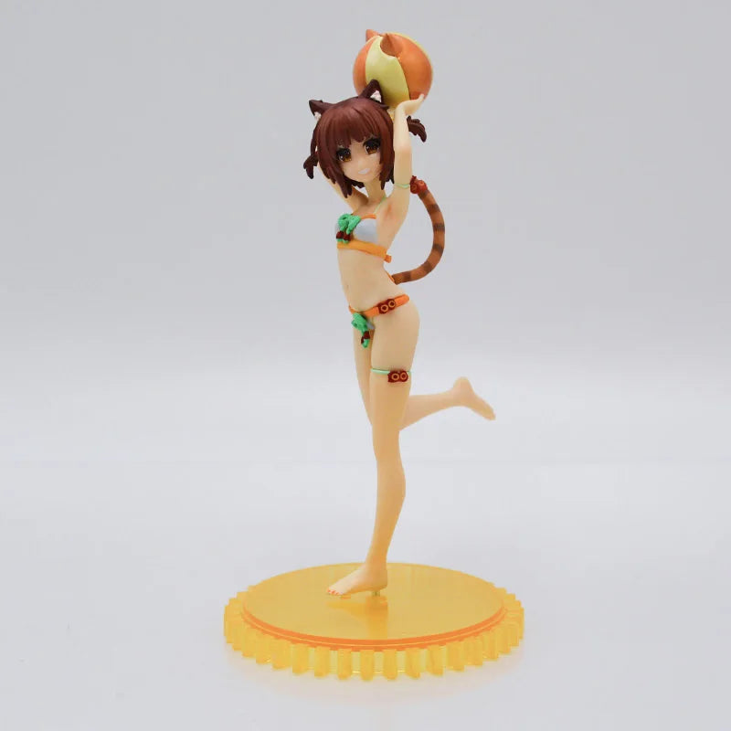 14cm S-style Nekopara Azuki Anime Figure Nekopara Coconut Swimsuit Action Figure Chocola/Vanilla Figurine Adult Model Doll Toys