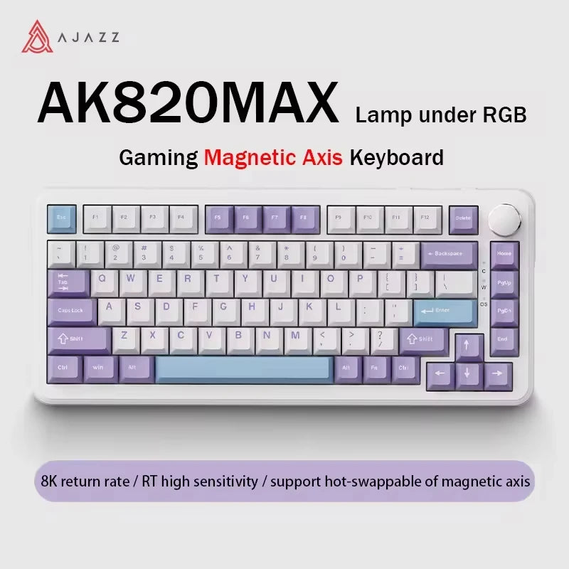 Ajazz AK820 Pro Mechanische Tastatur Bluetooth Wireless/C-Wired Angepasst Tastatur Hot Swapping Dichtung Tastaturen Für Gaming