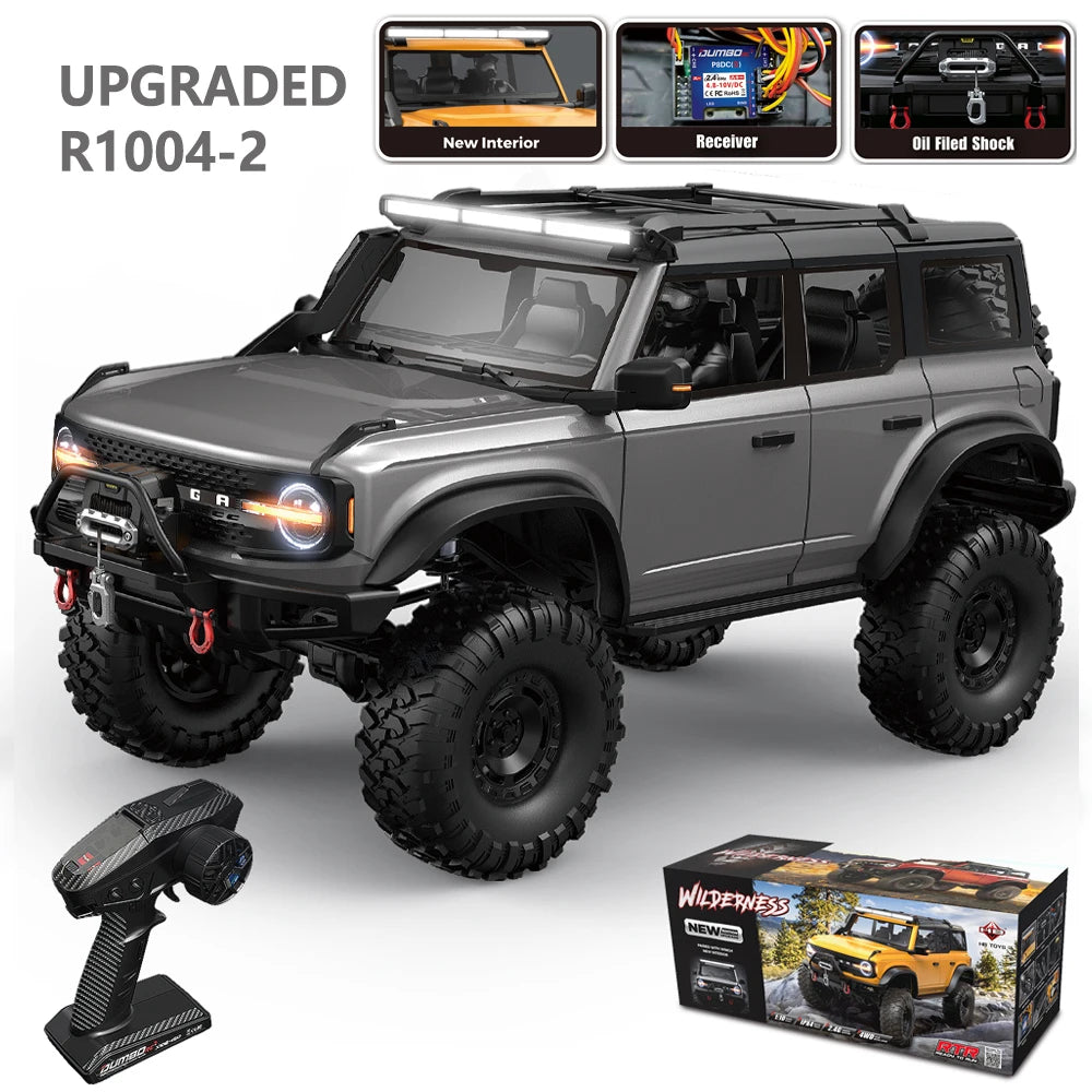 RC Crawler 1/10 Rc кола 4WD RTR HB R1001 с LED 2.4G електрическо дистанционно управление Rock Buggy офроуд превозно средство Rc коли за възрастни