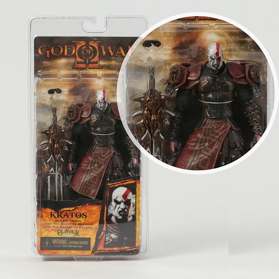 NECA God of War Kratos with Flaming Blades of Athena Action Figure Collectible Model Toy