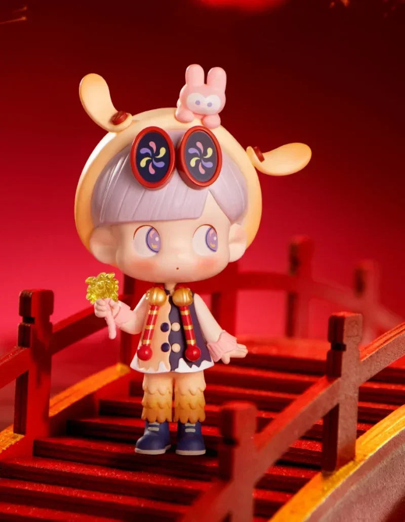 POP MART Drei, Zwei, Eins! Frohes chinesisches Neujahr Serie Blindbox Spielzeug Mode Anime Actionfigur Überraschung Mystery Box Puppen