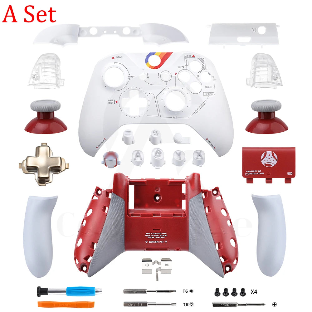 CoolerAge For Xbox One Slim Controller Limited Edition Soft Touch Custom Bottom Shell Back Panels Case Cover Gamepad Replacement