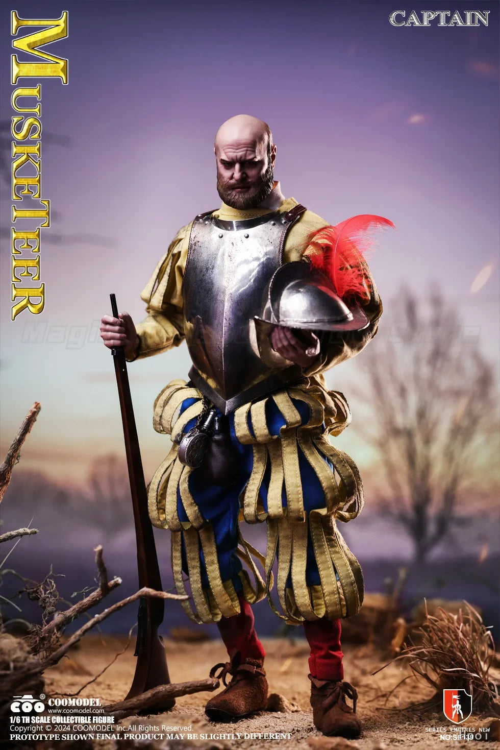 【In Stock】Original COOMODEL SE138 Empire Series-Spanish Conquistador Musket Infantry Commander 1/6 Action Figure Toy Gift