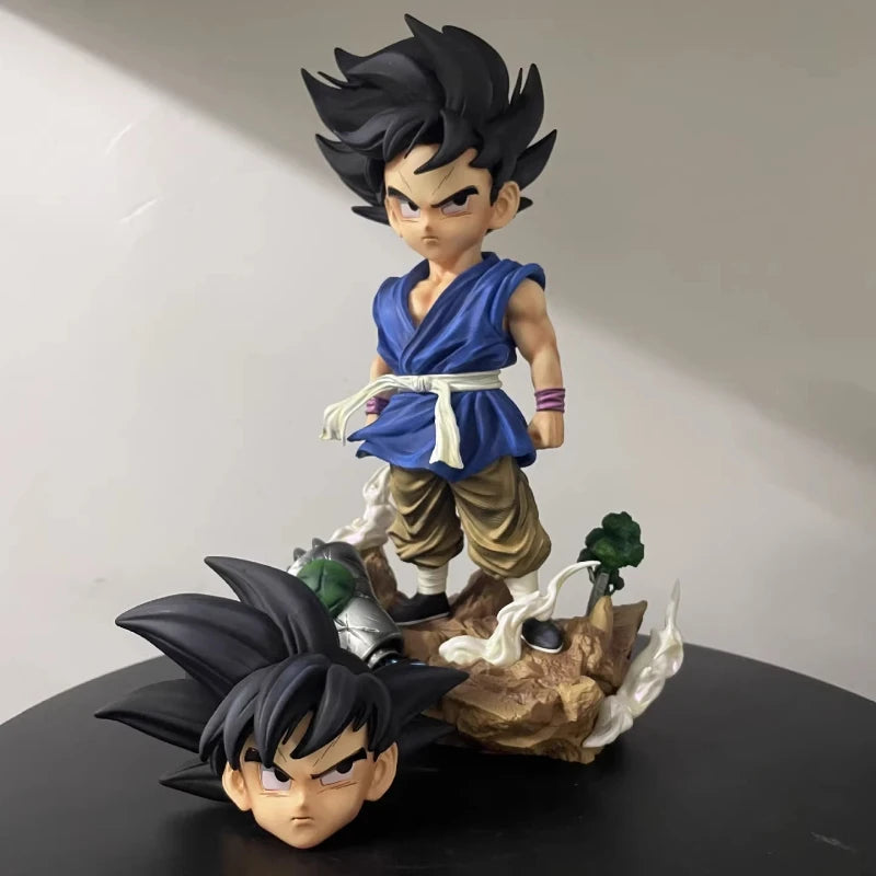 26cm Anime Figure Dragon Ball GT Kid Son Goku Action Figure Double Headed Statue PVC Model Collect Doll Toy Desktop Decor Gifts