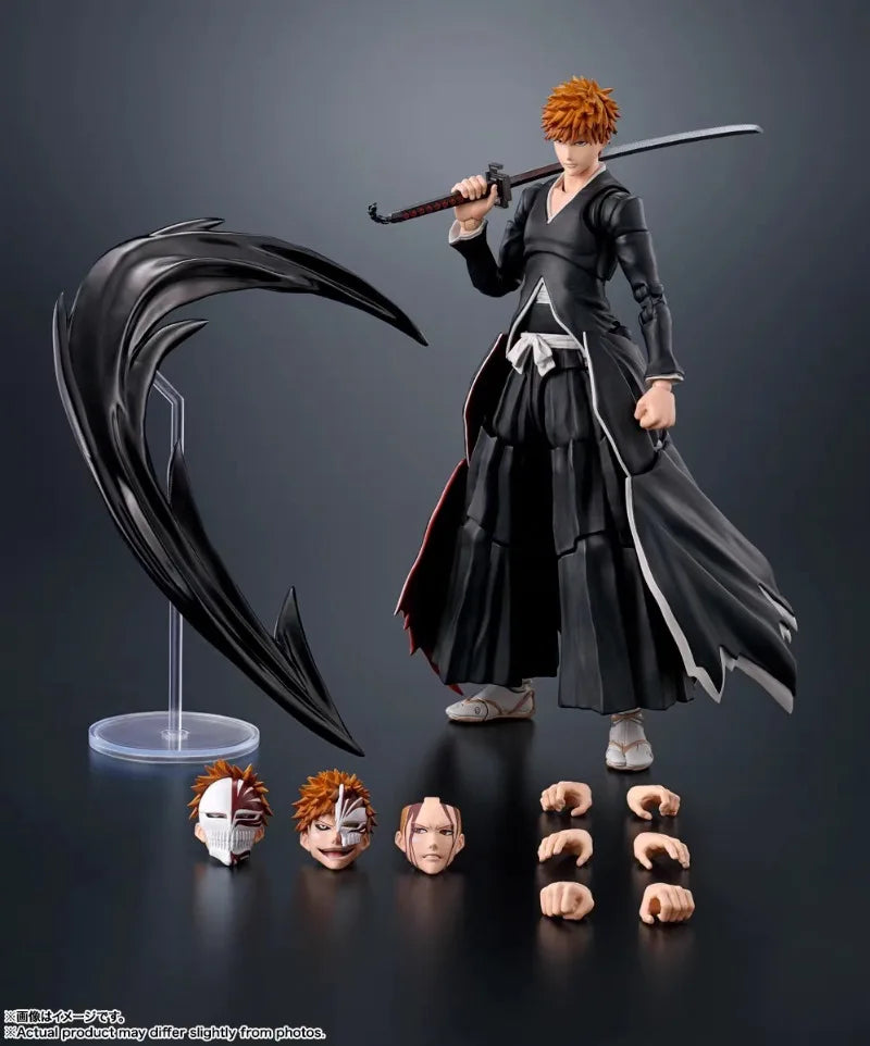 In Stock Bandai S.H.Figuarts Death Kurosaki Ichigo Model Kit Anime Action Fighter Finished Model Gift for Children