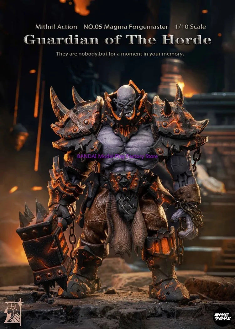 В наличност Mithril Action 1/10 Soldier Guardian of The Horde 05 Magma Forgemaster Barbarian Orcs Пълен комплект 6-инчови екшън фигурки Модел