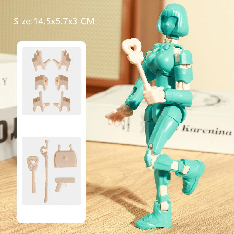 3D Printed Mannequin Dummy Magical Beauty Girl Action Figure  Multi-Jointed Movable Shapeshift Robot Ornament  For Kids Adult