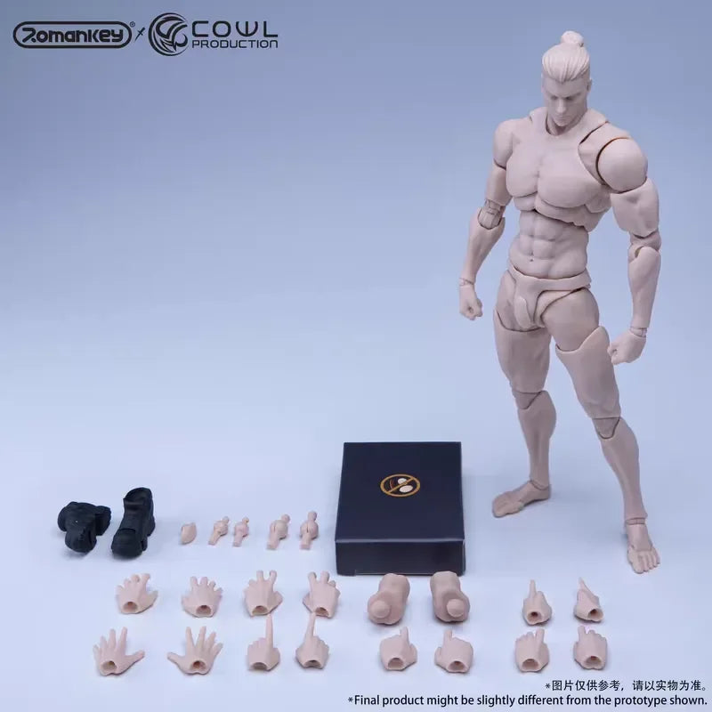 Romankey X Cowl 1/12 Scale Artical Male Body Action Figure Model Painting Toy Collectible Soldier Mannequin Human Drawing