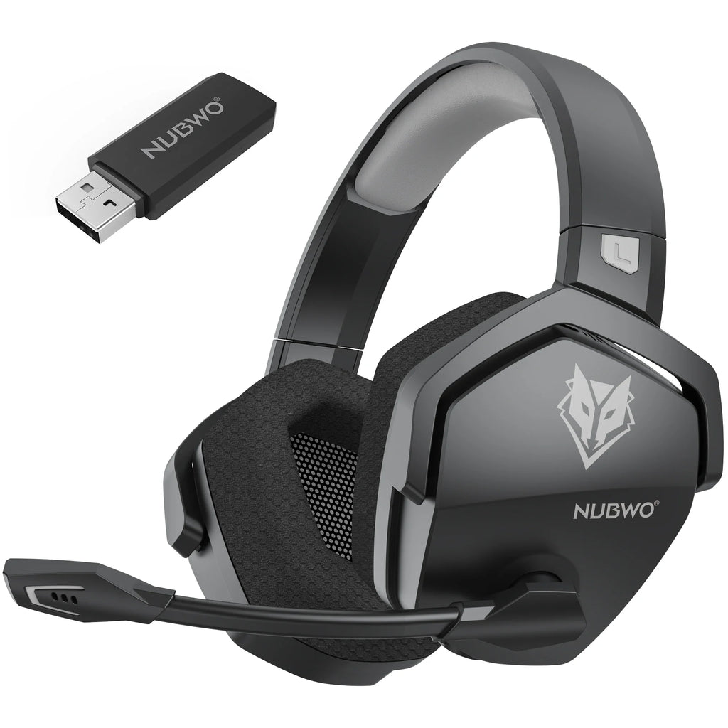 NUBWO G06 Dual Wireless Gaming Headphones 2.4GHz Bluetooth 5.3 Headsets Gamer with Microphone for PS5, PS4, PC, Mobile, Switch
