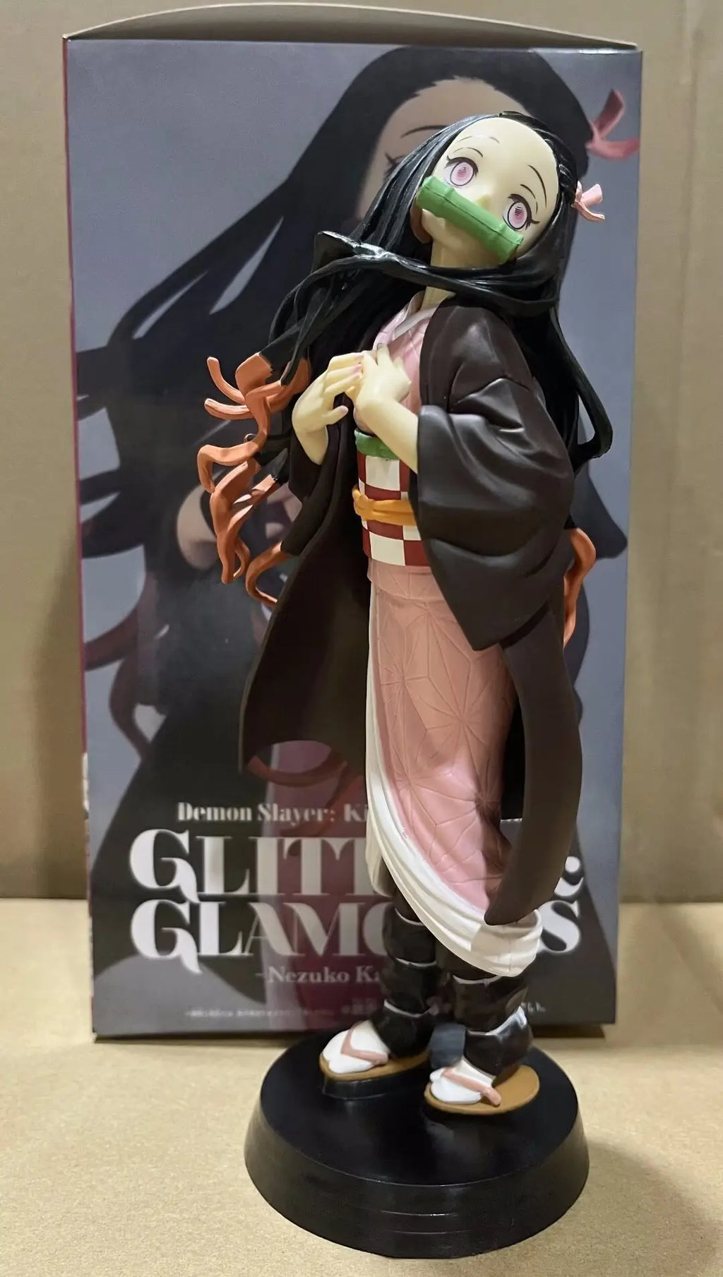 Demon Slayer Ros Series Large Tanjiro Nezuko Agatsuma Zenitsu Standing Figure Collectible Model Desktop Decoration