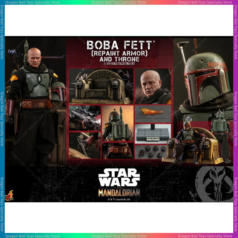 [In Stock] Original HOTTOYS HT 1/6 TMS056/055 Mandalorian Boba Fett 2.0 Throne Edition Action Figure  Toy Gift