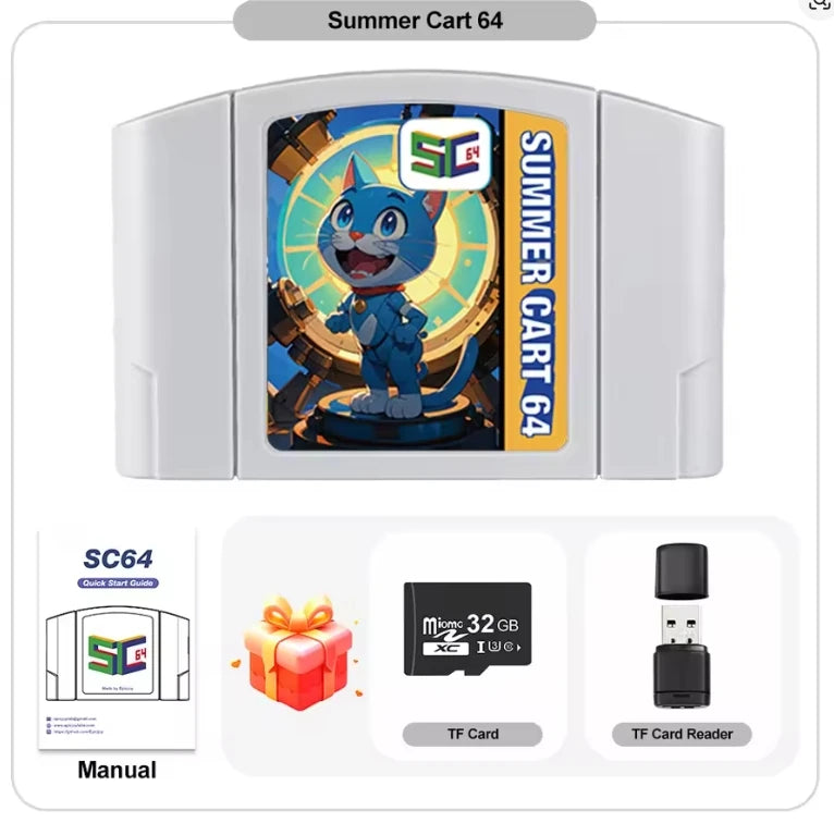 SummerCart64 Game Card For Nintendo 64 Game Cartridge For ED 64 Nintendo N64 Console