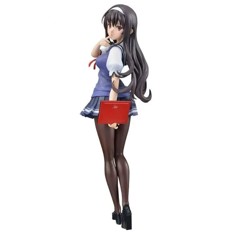 20CM Anime Saenai Heroine no Sodatekata Kato Megumi Action Figure School Uniform Dress Up Model Doll Collection Decor Toys Gifts
