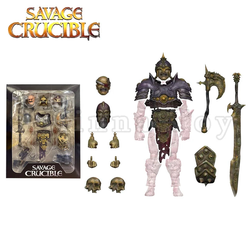 Harbinger Studios 1/12 7inch Action Figure Savage Crucible Wave 2 Jaeger Nashom Krieger Whoman Barbarian Anime Model For Gift