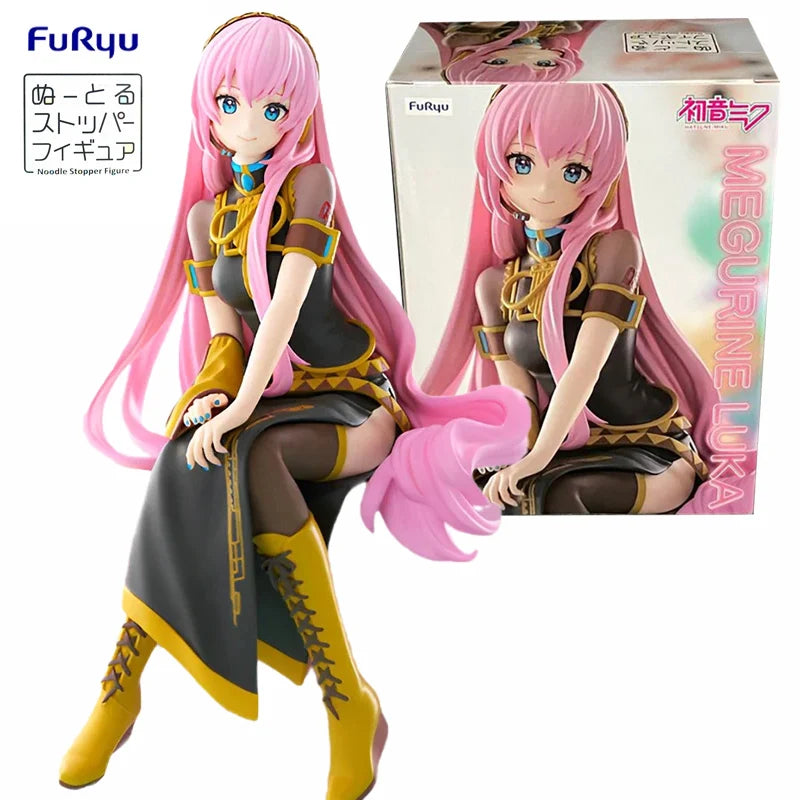 In Stock FuRyu Hatsune Miku Series Noodle Stopper -Megurine Luka- PVC 15CM Anime Action Figures Model Collection Toy