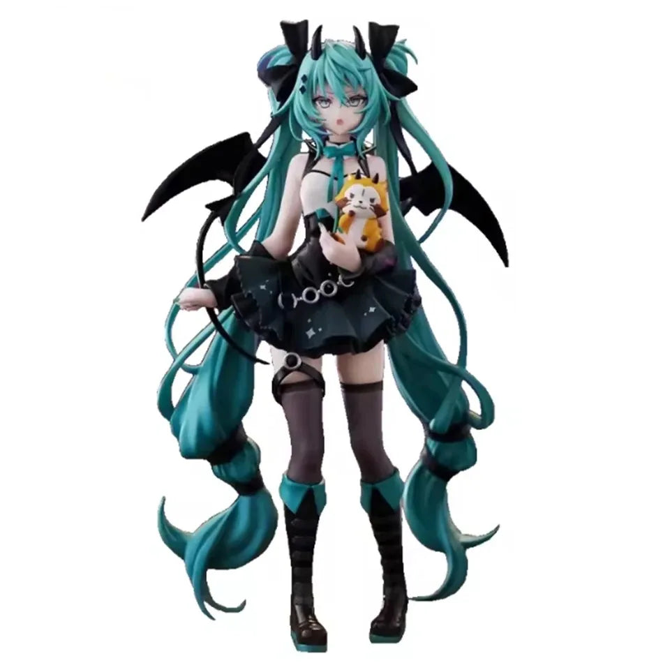 Anime 19CM Hatsune Miku Little devil raccoon Kawaii Action Figure PVC Doll Model Figure Toys Desktop Decoration Holiday Gifts