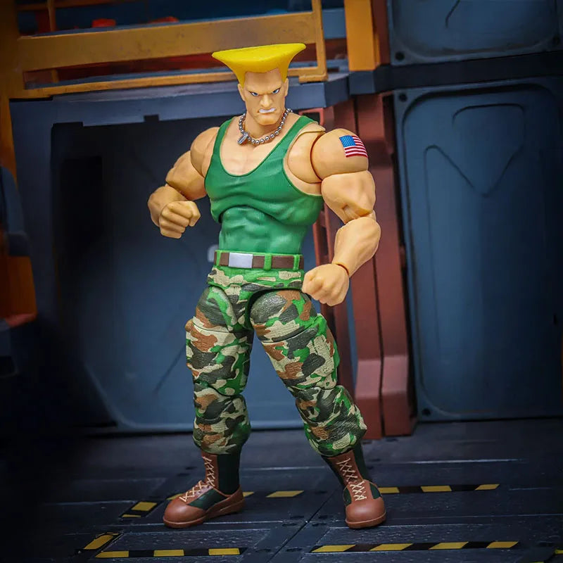 JADA Toys Action Figure Street Fighter 6" Guile Dee Jay Cammy With Window Box