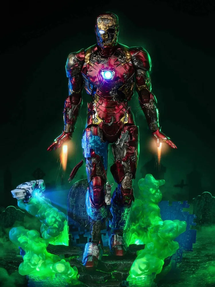 Hottoys Spider Man Mysterio'S Iron Man Illusion 1/6 Scale Articulated Figure Movie Peripheral Collectible Desktop Ornament Gift