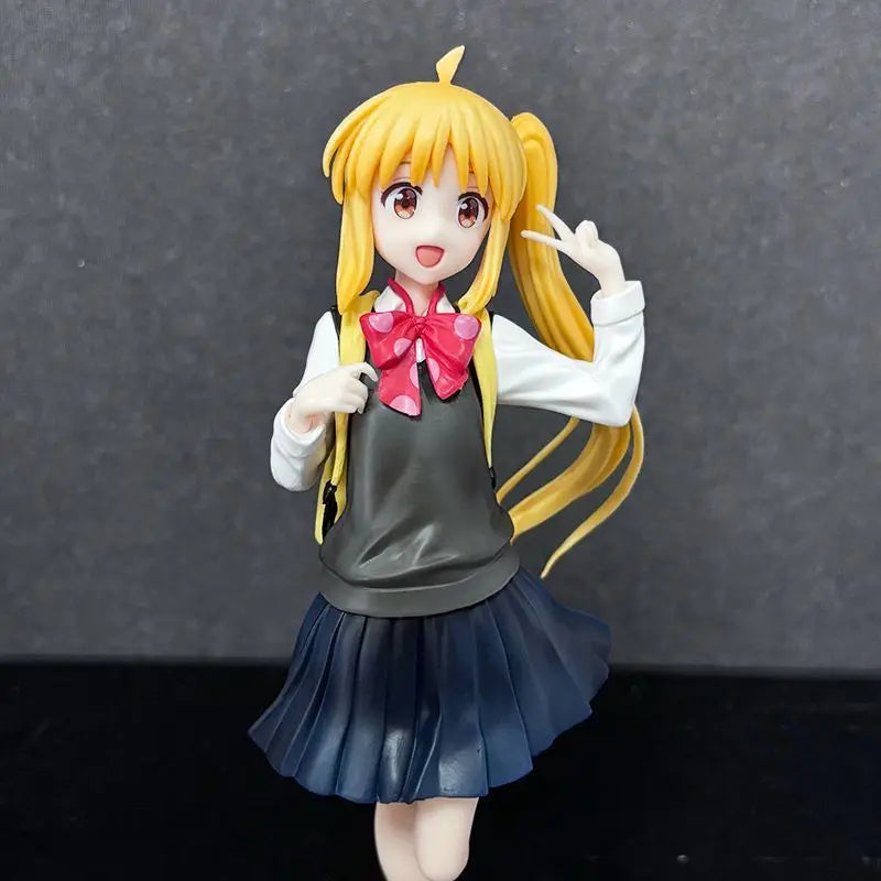 21cm Bocchi The Rock Nijika Ijichi School Uniform Standing Anime Figure Model Statue Collection Desktop Decoration Ornament Toy